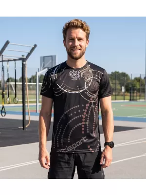 Tricou premium pentru bărbați ALTISPORT VOJ/ALM003TR01 NEGRU MARO