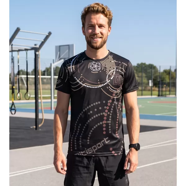  Tricou premium pentru bărbați ALTISPORT VOJ/ALM003TR01 NEGRU MARO 