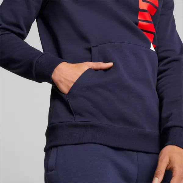  Hanorac pentru bărbați PUMA ESS+ LOGO LAB HOODIE FL 675919-06 ALBASTRU 
