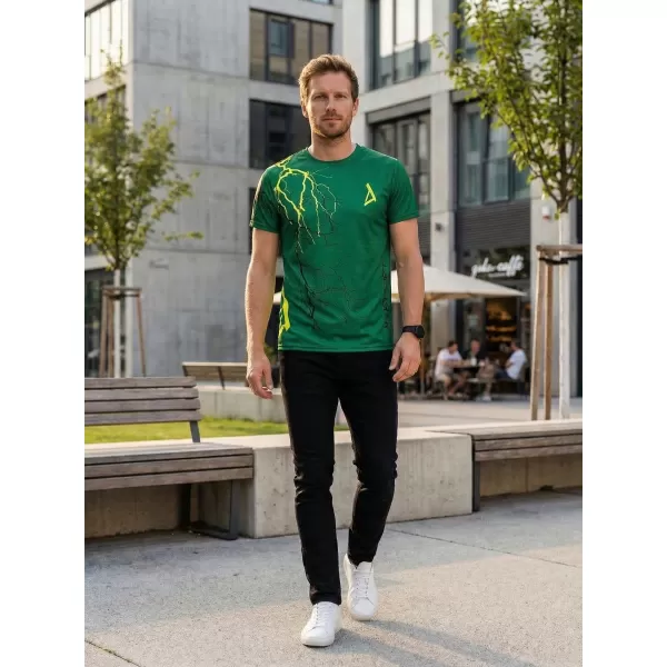  Tricou premium pentru bărbați ALTISPORT VOJ/ALM004TR01 STICLA VERDE 