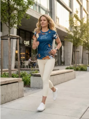Tricou funcțional premium pentru femei ALTISPORT VOJ/ALW009TR01 BLEUMARIN/MARO