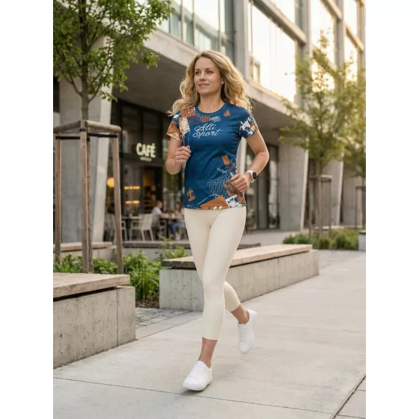 Tricou funcțional premium pentru femei ALTISPORT VOJ/ALW009TR01 BLEUMARIN/MARO 
