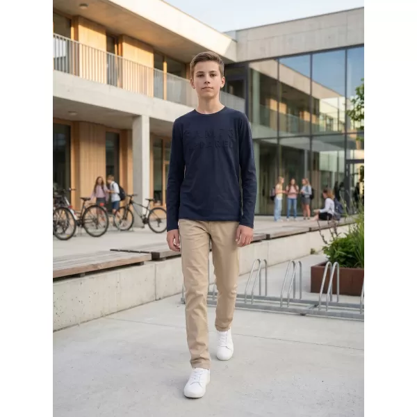  Tricou băiat cu mâneci lungi SAM 73 CELDOR KT 501 ALBASTRU ÎNCHIS 