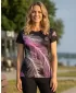 Tricou funcțional premium pentru femei ALTISPORT VOJ/ALW001TR01 NEGRU/ROZ DESCHIS