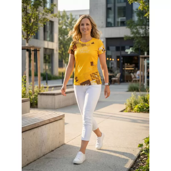 Tricou funcțional premium pentru femei ALTISPORT VOJ/ALW009TR01 GALBEN 