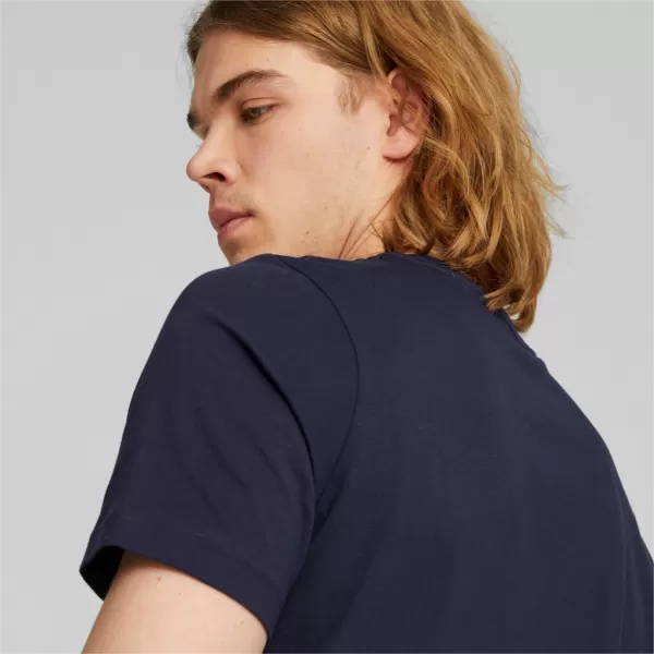  Tricou pentru bărbați PUMA ESS+ 2 COL LOGO TEE 586759-07 ALBASTRU 