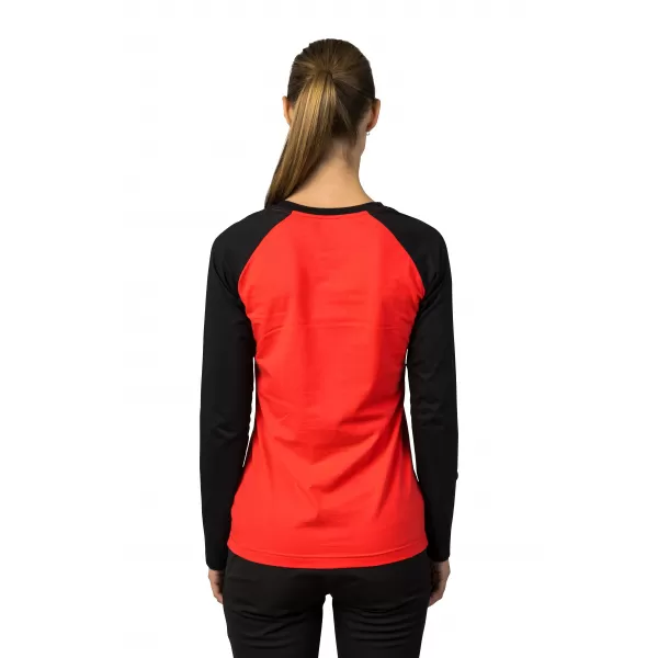  Tricou de damă cu mâneci lungi HANNAH PRIM HIBISCUS/ANTRACIT 