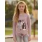 Tricou fetita cu maneca lunga SAM 73 VADANIA KT 505 TRANDAFIR BĂTRÂN