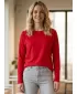 Tricou de damă cu mâneci lungi SAM 73 PATTY WT 895 ROŞU