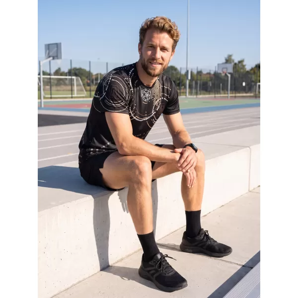  Tricou premium pentru bărbați ALTISPORT VOJ/ALM003TR01 NEGRU MARO 