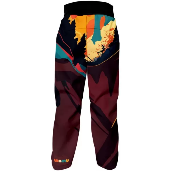  Pantaloni de softshell pentru bebeluși WAMU MOUNTAIN BIKE TMAVÁ MAI COLORAT 