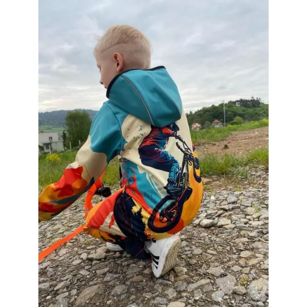  Pantaloni de softshell pentru bebeluși WAMU MOUNTAIN BIKE SVĚTLÁ MAI COLORAT 