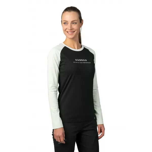  Tricou de damă cu mâneci lungi HANNAH PRIM ANTRACIT/ALBASTRU ZORI 