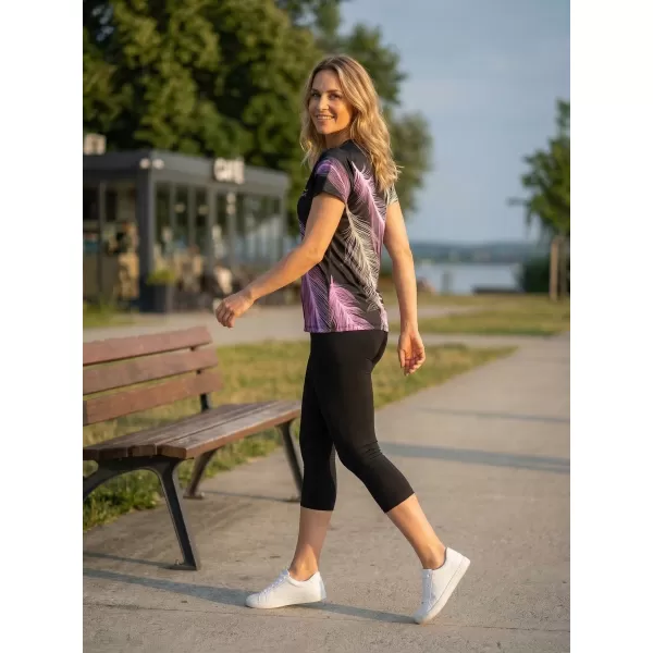  Tricou funcțional premium pentru femei ALTISPORT VOJ/ALW001TR01 NEGRU/ROZ DESCHIS 