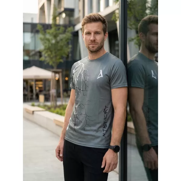  Tricou premium pentru bărbați ALTISPORT VOJ/ALM004TR01 GRAFIT 