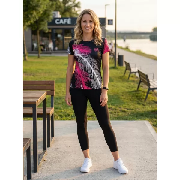  Tricou funcțional premium pentru femei ALTISPORT VOJ/ALW001TR01 NEGRU ROZ 