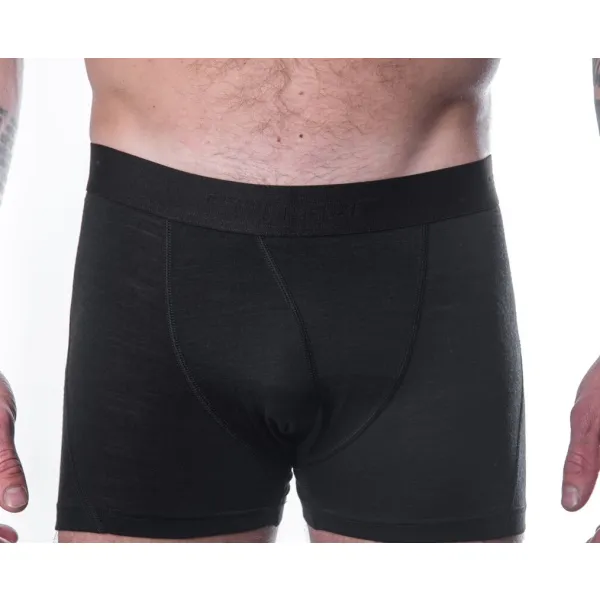  Boxeri pentru bărbați SENSOR MERINO AIR NEAGRĂ 