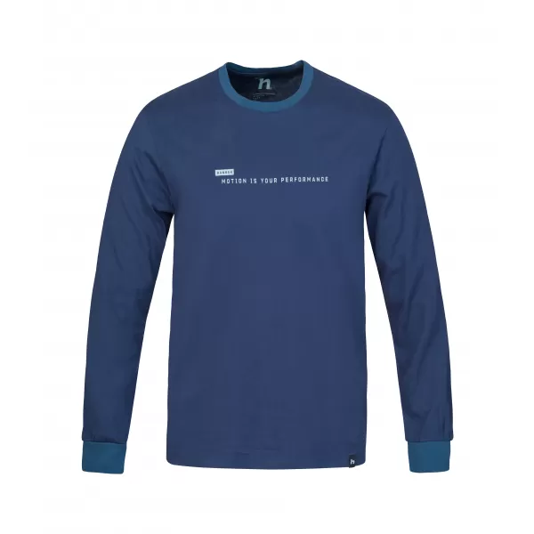  Tricou pentru bărbați cu mâneci lungi HANNAH KIRK PATRIOT ALBASTRU 