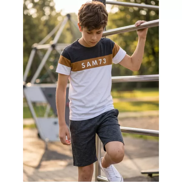  Tricou băieți SAM 73 KALLAN KT 503 ALB 