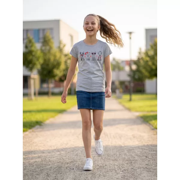  Tricou fetita SAM 73 AXILL KT 508 GRI DESCHIS 
