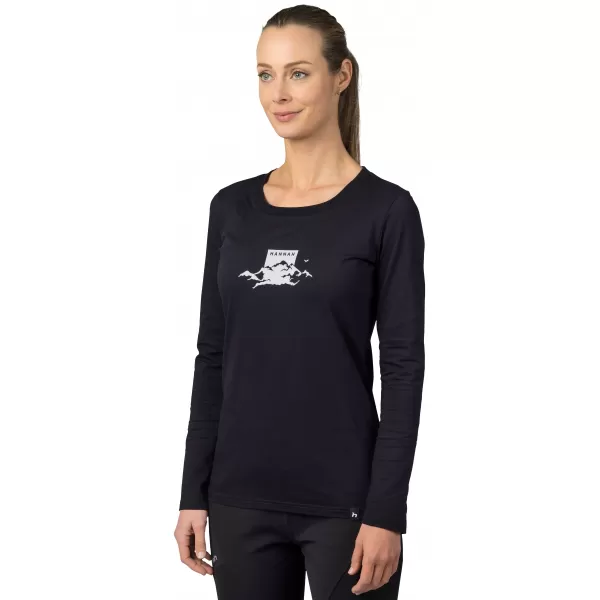  Tricou de damă cu mâneci lungi HANNAH ELARA ANTRACIT (ALB) 