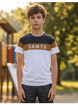 Tricou băieți SAM 73 KALLAN KT 503 ALB