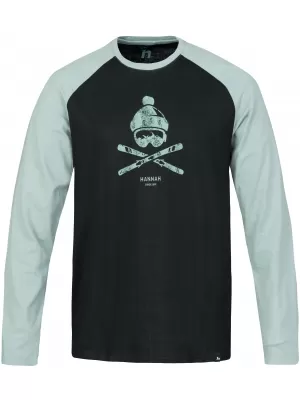 Tricou pentru bărbați cu mâneci lungi HANNAH HANES ANTRACIT/GRI ARDEZIE