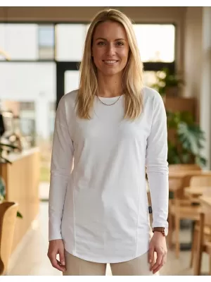 Tricou de damă cu mâneci lungi SAM 73 SHERRI WT 897 ALB
