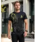 Tricou premium pentru bărbați ALTISPORT VOJ/ALM004TR01 NEGRU ȘI GALBEN