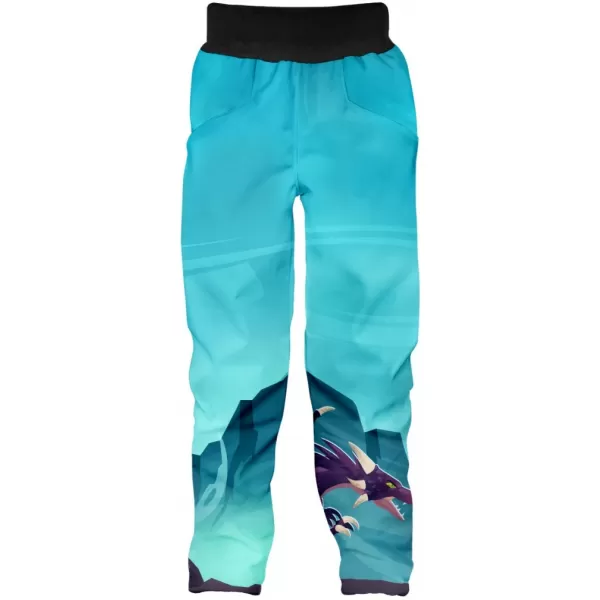  Pantaloni de softshell pentru bebeluși WAMU DRAGON FANTASY ALBASTRU 