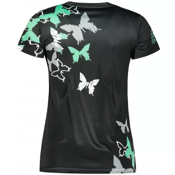  Tricou funcțional premium pentru femei ALTISPORT VOJ/ALW002TR01 NEGRU/TURCOAZ 