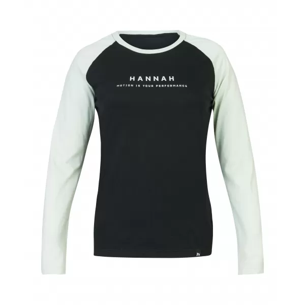  Tricou de damă cu mâneci lungi HANNAH PRIM ANTRACIT/ALBASTRU ZORI 