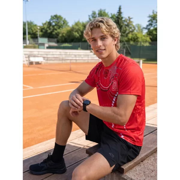  Tricou premium pentru bărbați ALTISPORT VOJ/ALM003TR01 ROȘU 