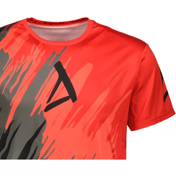  Tricou funcțional premium pentru bărbați ALTISPORT VOJ/ALM006TR01 NEGRU ȘI ROȘU 