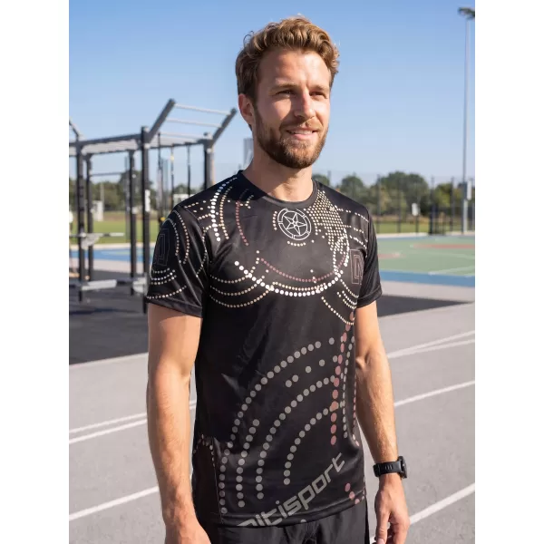  Tricou premium pentru bărbați ALTISPORT VOJ/ALM003TR01 NEGRU MARO 