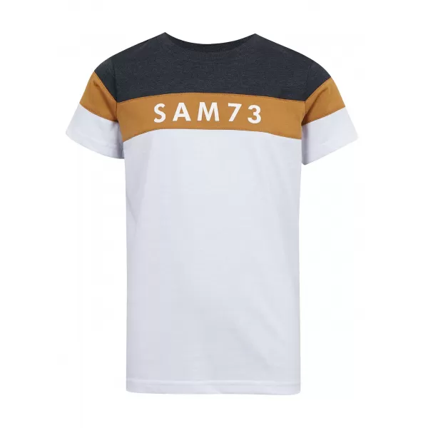 Tricou băieți SAM 73 KALLAN KT 503 ALB 