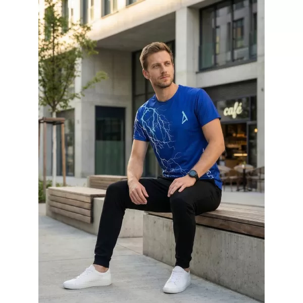  Tricou premium pentru bărbați ALTISPORT VOJ/ALM004TR01 ALBASTRU REGAL 