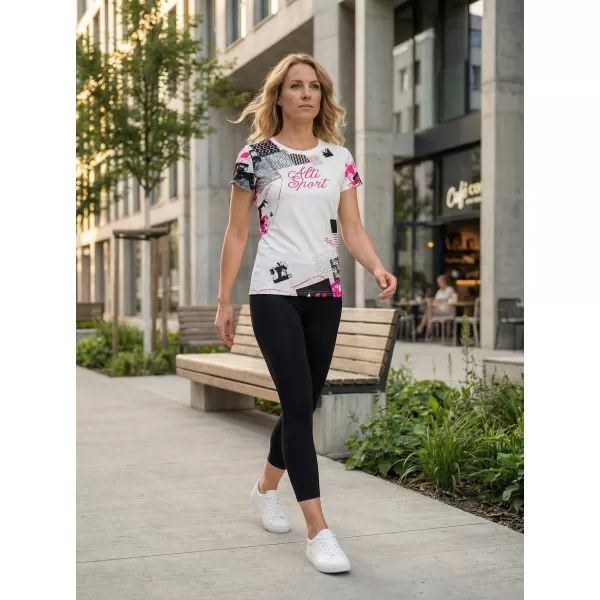  Tricou funcțional premium pentru femei ALTISPORT VOJ/ALW009TR01 ALB 