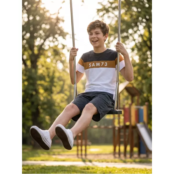  Tricou băieți SAM 73 KALLAN KT 503 ALB 