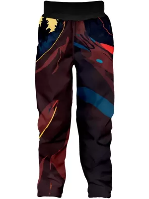 Pantaloni de softshell pentru bebeluși WAMU MOUNTAIN BIKE TMAVÁ MAI COLORAT