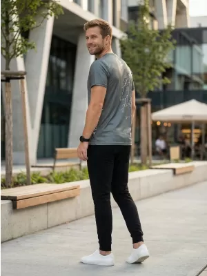 Tricou premium pentru bărbați ALTISPORT VOJ/ALM004TR01 GRAFIT