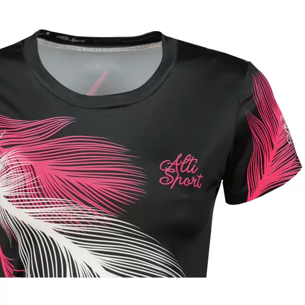  Tricou funcțional premium pentru femei ALTISPORT VOJ/ALW001TR01 NEGRU ROZ 