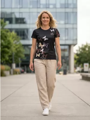 Tricou funcțional premium pentru femei ALTISPORT VOJ/ALW002TR01 NEGRU MARO