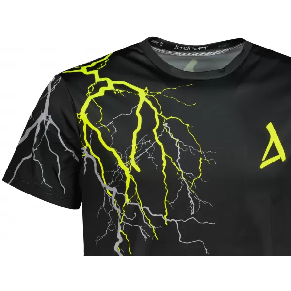 Tricou premium pentru bărbați ALTISPORT VOJ/ALM004TR01 NEGRU ȘI GALBEN 