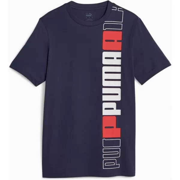 Tricou pentru bărbați PUMA ESS+ LOGO LAB TEE 675916-06 ALBASTRU 