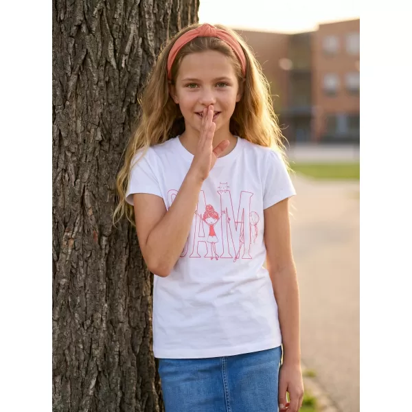  Tricou fetita SAM 73 IELENIA KT 506 ALB 