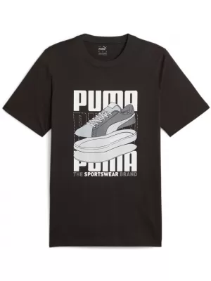 Tricou pentru bărbați PUMA GRAPHICS SNEAKER TEE 677186-01 NEGRU