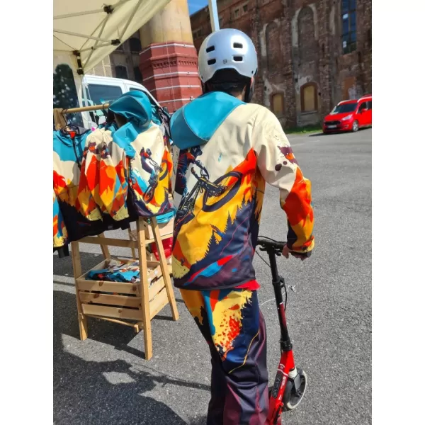  Pantaloni de softshell pentru bebeluși WAMU MOUNTAIN BIKE TMAVÁ MAI COLORAT 