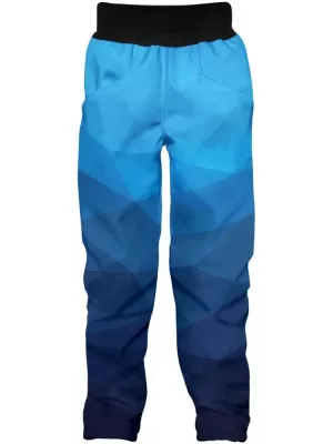 Pantaloni de softshell pentru bebeluși WAMU MOZAIKA ALBASTRU