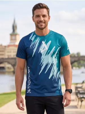 Tricou funcțional premium pentru bărbați ALTISPORT VOJ/ALM006TR01 KEROSEN/ALBASTRU